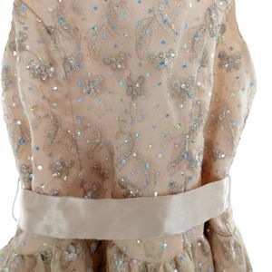 Jessica McClintock creamy pink formal dress w/ sparkle size 6